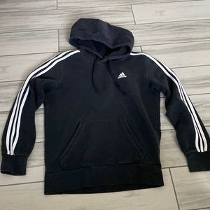 Adidas Mens 3 Stripe Pullover Hoodie